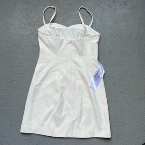 BCBGMAXAZRIA White Mini Dress Beaded Cocktail Party‎ Dress Size 2